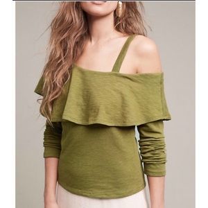 Anthropologie Postmark One Shoulder Top